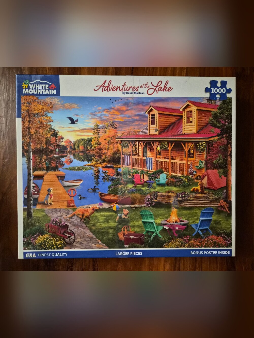 Adventures at the Lake Puzzle by David Maclean - White Mountain